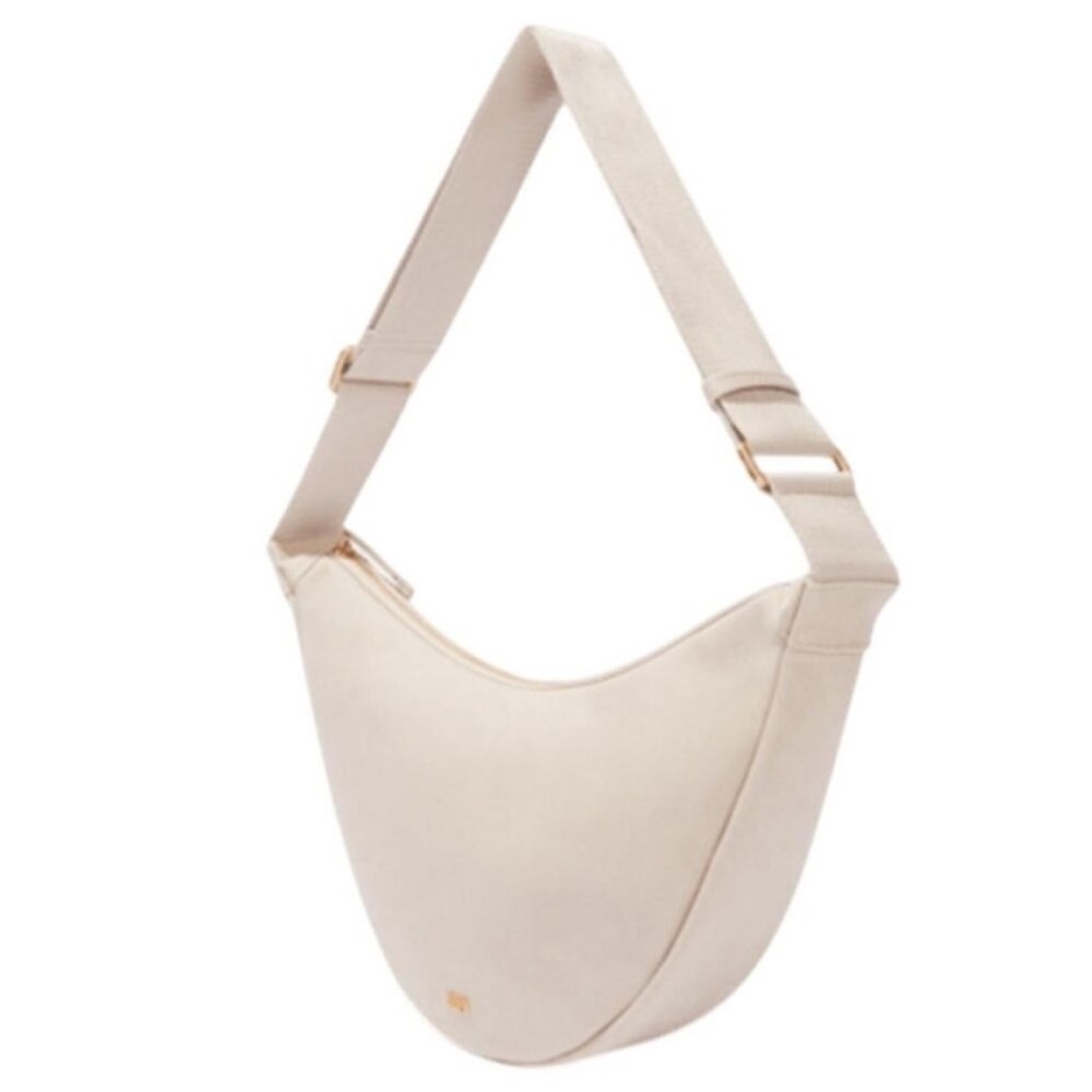 July Everyday Crescent Crossbody Bag – Limited Edition Taupe, Unisex Cotton